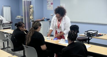 medical assisting teacher with students
